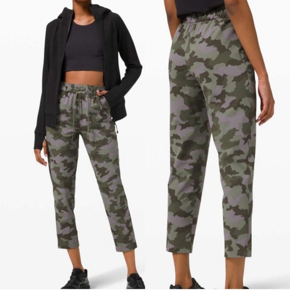 Lululemon Keep Moving Pant 7/8 High-Rise Camo Dusky Lavender Size 8 NOWT